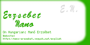 erzsebet mano business card